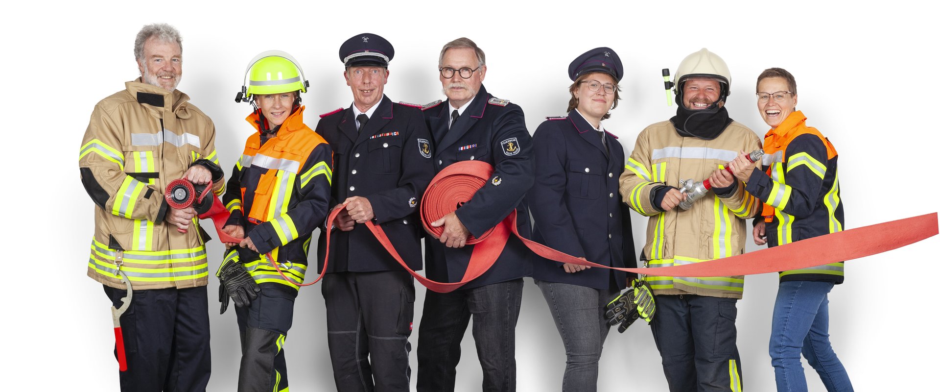 Mitglieder der Feuerwehr Hooge